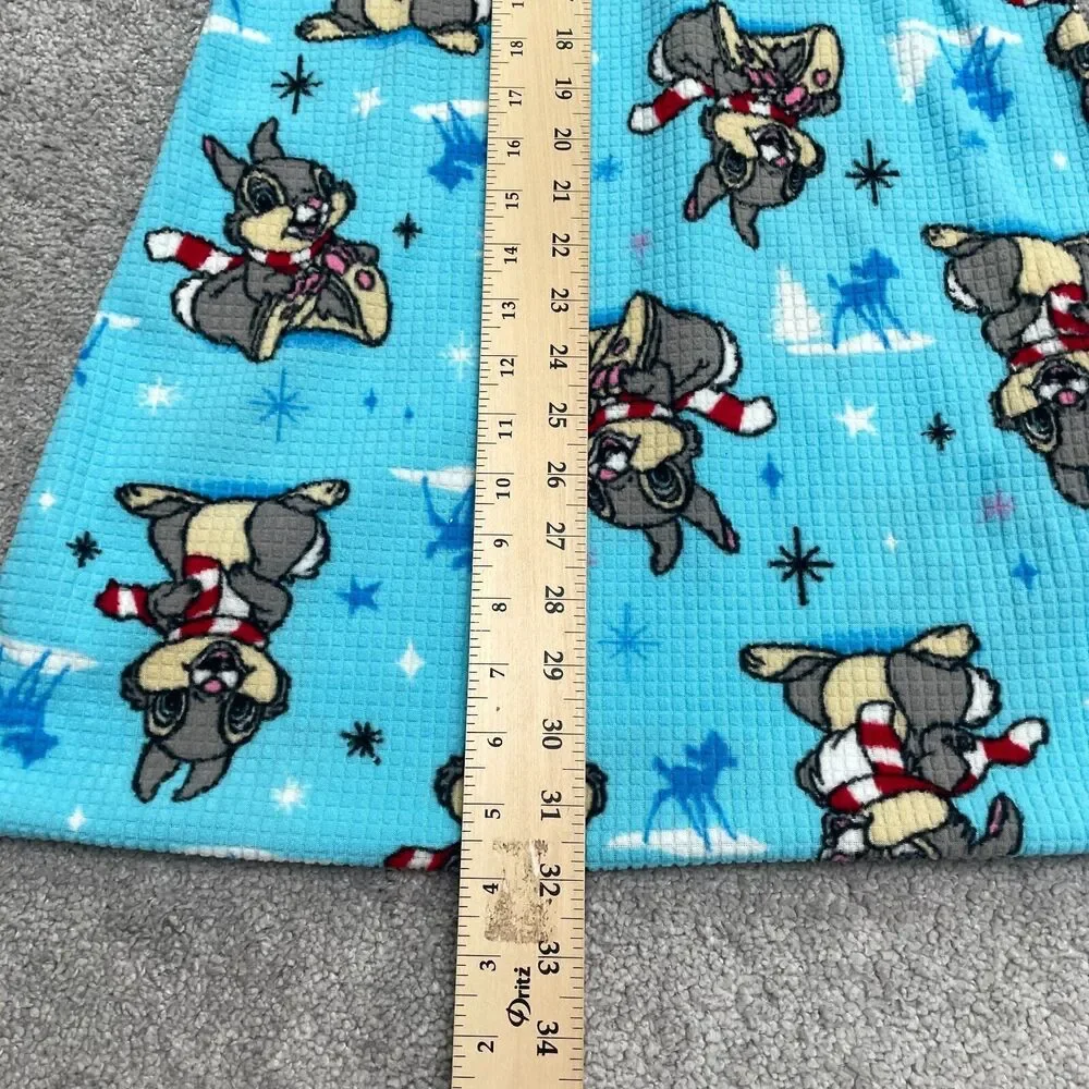 Disney Bambi Thumper Pajama Dress Girls Blue Long Sleeve Graphic  Sleepwear - Picture 7 of 11